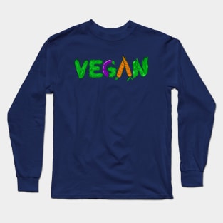 Vegan Typography Long Sleeve T-Shirt